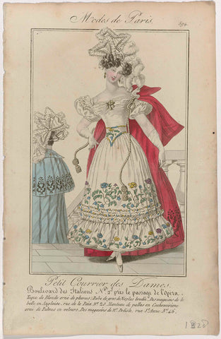 Petit Courrier des Dames, 1828, No. 594 : Toque de Blond (...), anonymous, 1828 Canvas Print