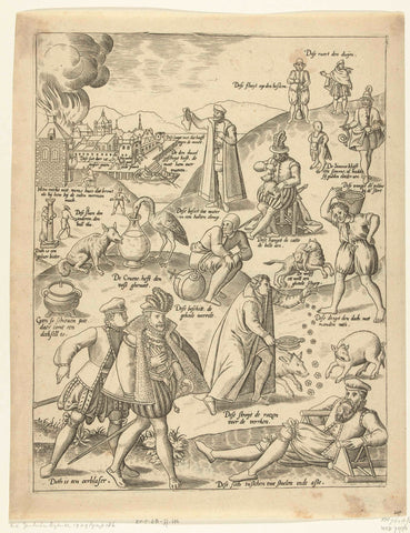 De Blauwe Huyck (sheet 2), Joannes van Doetechum (I), 1577 Canvas Print