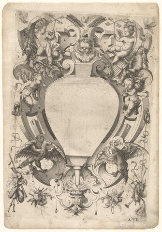 Title page with cartouche Lucht, Jost Amman, 1568 Canvas Print