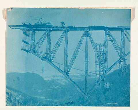 Construction of Viaur Viaduct in France by Societé de Construction des Battignolles, 5 February 1902, anonymous, 1902 Canvas Print