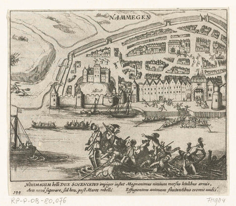 Failed attack on Nijmegen, 1589, Simon Frisius, 1613 - 1615 Canvas Print