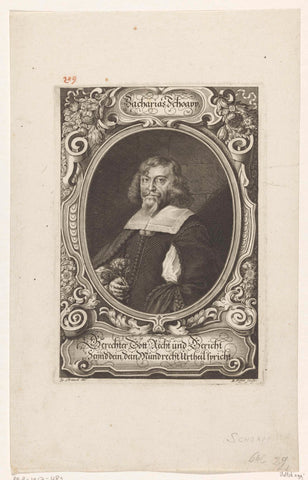 Portrait of Zacharias Schoapp, Bartholomäus Kilian (II), 1668 Canvas Print