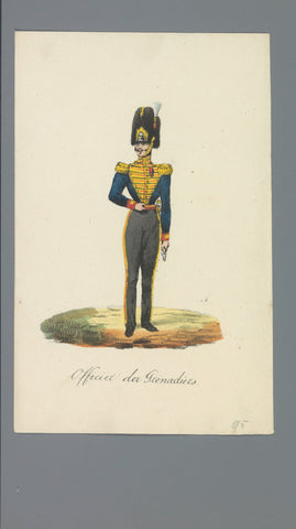 Officier der Grenadiers, Albertus Verhoesen (attributed to), 1835 - 1850 Canvas Print