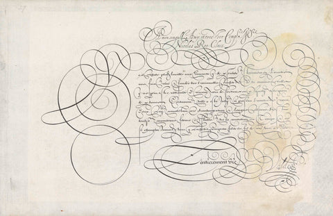 Writing example: A mon singul[ier] amy (...), Simon Frisius, 1605 Canvas Print