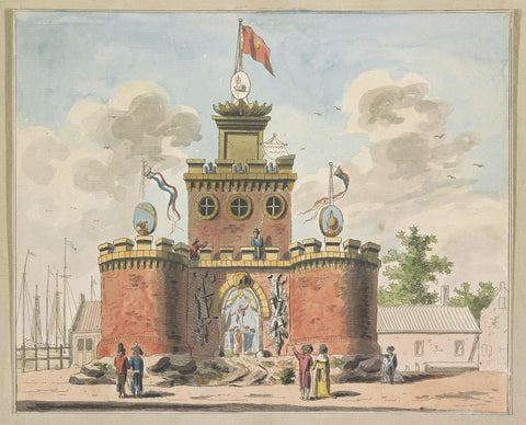 General Reinforcement, decoration on the Kadijksplein, 1795, A. Verkerk, 1795 Canvas Print