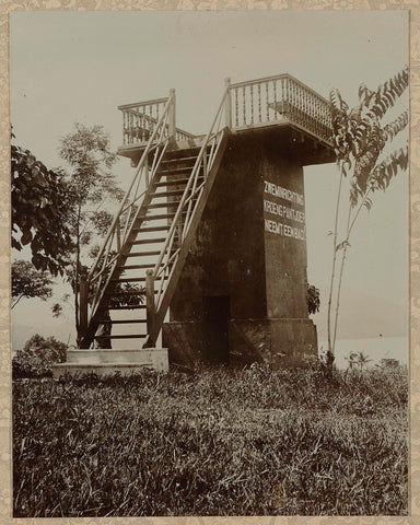 Watchtower on the waterfront, anonymous, 1903 - 1913 Canvas Print