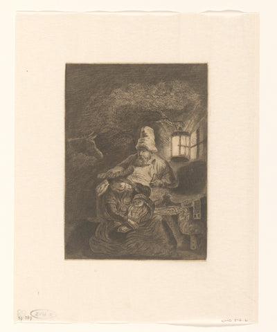 Rest on the flight into Egypt: a night piece, anonymous, after 1644 Canvas Print