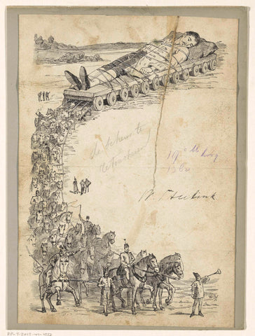 Band design for: Jonathan Swift, Gulliver's reizen naar Liliput en andere vreemde landen, c. 1889-1904, Willem Steelink (II), c. 1889 - c. 1904 Canvas Print