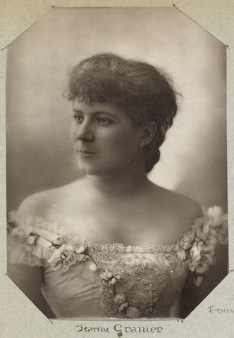 Portrait of Jeanne Granier, singer and actress, anonymous, c. 1890 - c. 1900 Canvas Print