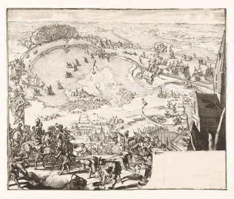 Beginning of the siege of Antwerp, 1584, Romeyn de Hooghe, 1670 - 1699 Canvas Print