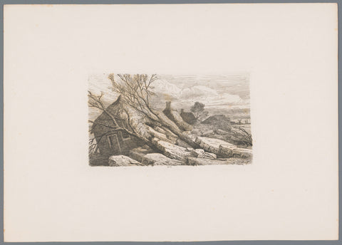 Dike between Maren and Alem, 1855, Pierre Louis Dubourcq, 1855 Canvas Print