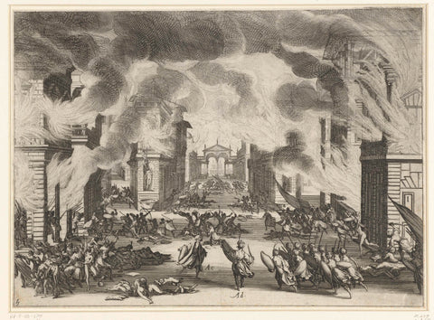 Illustratie bij de vijfde acte van de tragedie 'Il Solimano', Jacques Callot, 1619 - 1620 Canvas Print