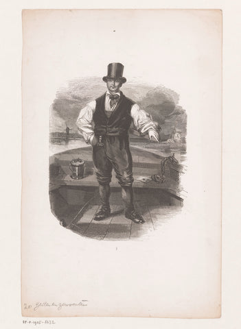 Veerschipper, 1840-1841, Henry Brown, 1841 Canvas Print