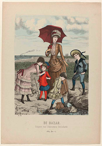 De Bazar, 1884, No. 17, Pl. 584, anonymous, 1884 Canvas Print