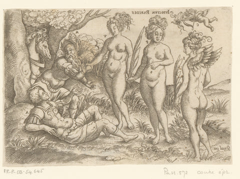 Judgment of Paris, Virgilius Solis, 1524 - 1562 Canvas Print