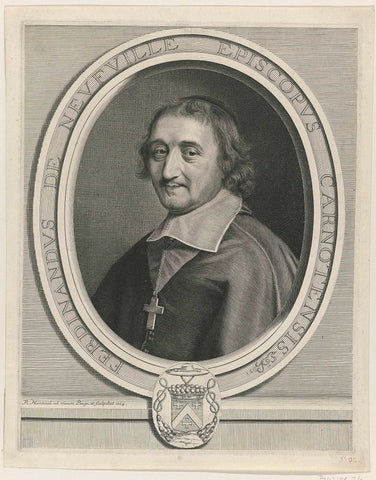 Portrait Ferdinand de Neufville, Robert Nanteuil, 1664 Canvas Print