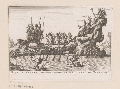 Ship with Hiclo and Naucleo in Neptune's Chariot, anonymous, c. 1635 Canvas Print