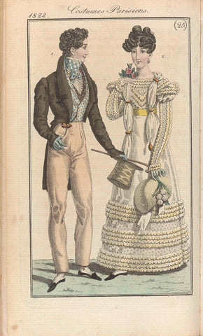 Journal des Dames et des Modes, editie Frankfurt 16 Juin 1822, Costumes Parisiens (25), anonymous, 1822 Canvas Print