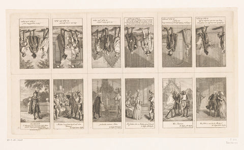 Twelve performances from Shakespeare's Hamlet, Daniel Nikolaus Chodowiecki, 1778 Canvas Print