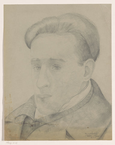 Self-portrait: B-1-1, 28 January, Cor van Teeseling, 1942 Canvas Print