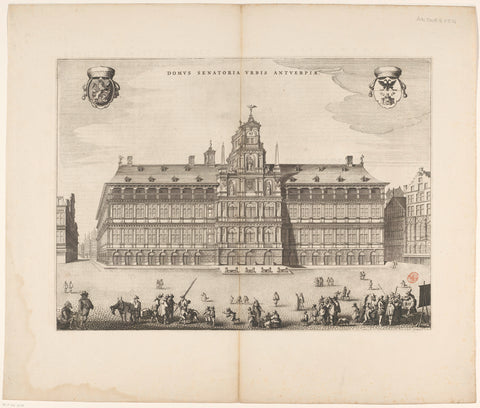 View of the City Hall of Antwerp, anonymous, 1652 Canvas Print