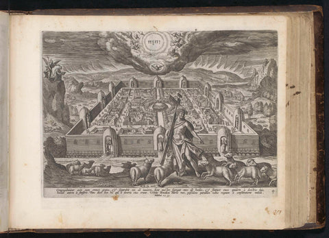 Christ as Good Shepherd for the New Jerusalem, Julius Goltzius, 1646 Canvas Print