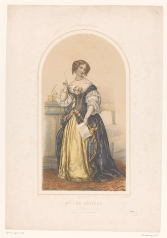 Portrait of Madame de Sévigné, Émilien Desmaisons, 1851 Canvas Print