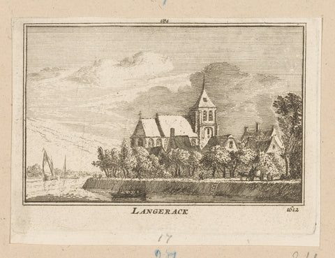 View of Langerak, 1612, Abraham Rademaker, 1725 - 1803 Canvas Print