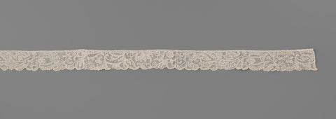 Strip of needle side with acanthus leaves, anonymous, c. 1720 - c. 1730 Canvas Print