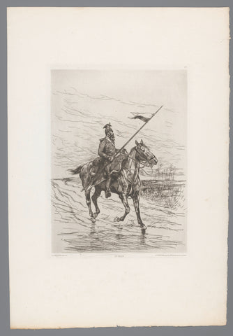 Ulaan on horseback, Edouard Detaille, 1874 Canvas Print