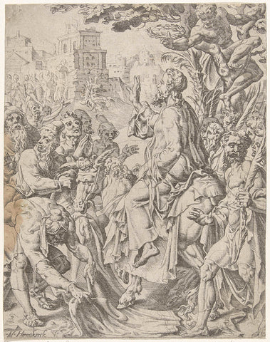 Intocht in Jeruzalem, Dirck Volckertsz. Coornhert (attributed to), 1548 Canvas Print