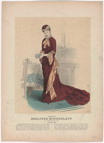 Berliner-Modenblatt, February 1881, No. 76.2 : Elegant morning suit (...), anonymous, 1881 Canvas Print