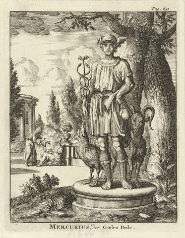 Statue of Mercury, Jan Luyken, 1686 Canvas Print