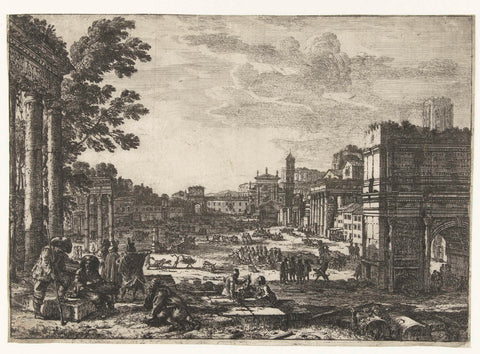 Fòrum Romanum the Rome, Claude Lorrain, 1636 Canvas Print