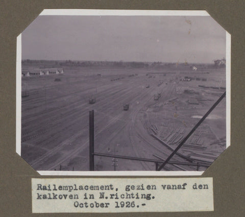 Rail yard, as seen from the lime kiln in N. direction. October 1926., anonymous, 1926 Canvas Print