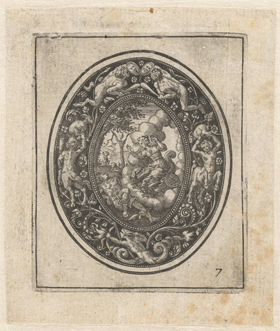 Oval medallion with Venus and the dead Adonis, Antoine Jacquard, c. 1610 - c. 1615 Canvas Print