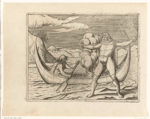 Mannen van Tierra del Fuego, 1599, anonymous, 1617 - 1619 Canvas Print