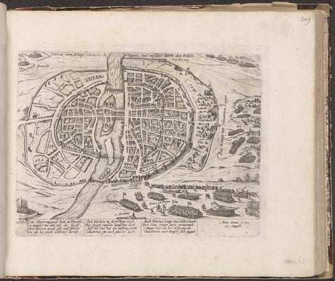 Paris besieged by Henry IV and appalled by Parma, 1590, Frans Hogenberg (workshop of), 1590 - 1612 Canvas Print