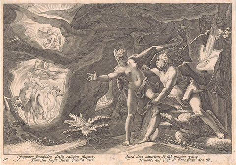 Jupiter en Io, Hendrick Goltzius (workshop of), 1589 Canvas Print