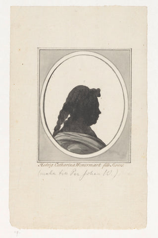 Silhouetportret van Hedwig Catharina Wimermark, Jan Brandes, 1787 - 1808 Canvas Print