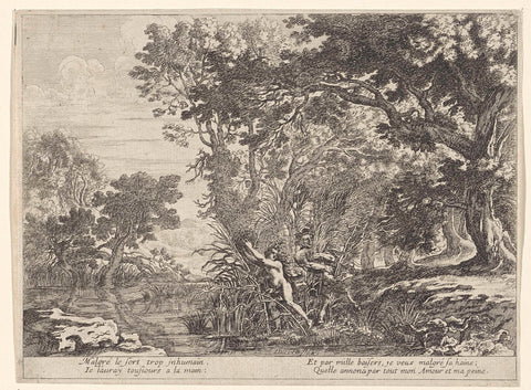 Pan and Syrinx, anonymous, 1663 - 1738 Canvas Print