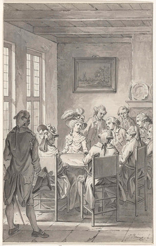 Interview with the princess at Goejanverwellesluis, 1787, Jacobus Buys, 1795 Canvas Print