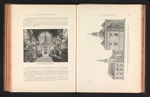 Photo reproduction of a drawing, depicting an exterior of the Mariánská Týnice, anonymous, c. 1891 - in or before 1895 Canvas Print