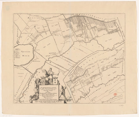 Map of the grietenij Schoterland, Caspar Luyken (attributed to), 1718 Canvas Print