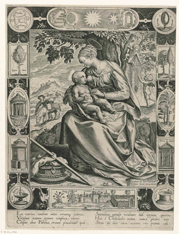 Rest on the Flight into Egypt, Maerten de Vos, 1547 - 1622 Canvas Print