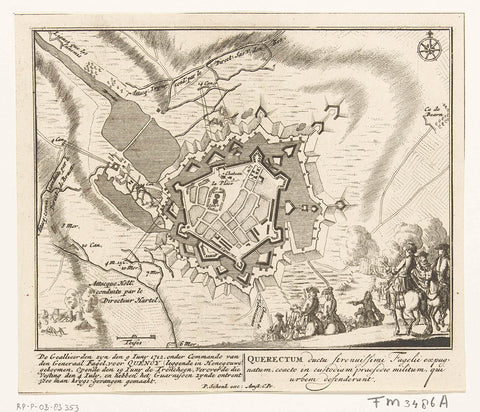 Map of le Quesnoy, 1712, Pieter Schenk (I), 1712 Canvas Print