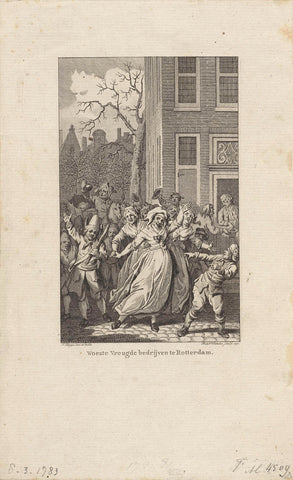 Festivities in Rotterdam on the birthday of the prince, 1783, Reinier Vinkeles (I), 1791 Canvas Print