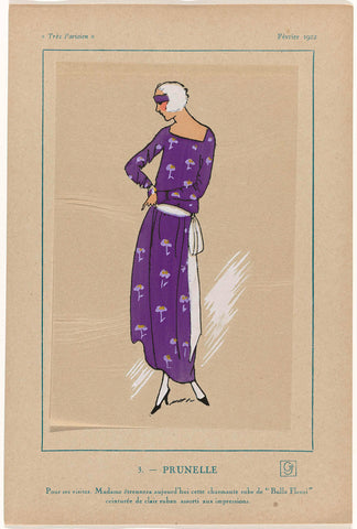 Très Parisien, February 1922: 3.- PRUNELLE, anonymous, 1922 Canvas Print