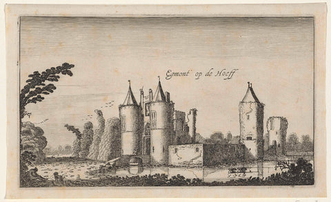 View of the ruins of the castle of Egmond, Jan van de Velde (II), 1616 Canvas Print