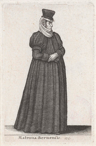 Matrona Bernensis, Wenceslaus Hollar, 1644 Canvas Print